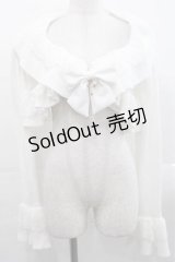 Chalmiere / クロス透かし編みニットカーデ M 白 I-25-11-15-013-LO-TO-SA-ZI