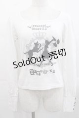 PUTUMAYO / innocent insanityカットソー  白Ｘ黒 I-25-11-15-015-PT-TO-SA-ZI