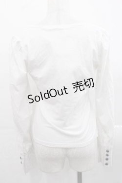 画像2: PUTUMAYO / innocent insanityカットソー  白Ｘ黒 I-25-11-15-015-PT-TO-SA-ZI