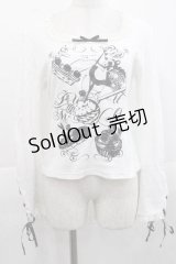 PUTUMAYO / スウィーツアリスプリントカットソー  白Ｘ黒 I-25-11-15-016-PT-TO-SA-ZI