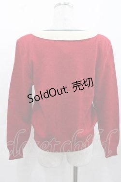 画像2: PINK HOUSE / 襟デザインニットトップス  赤Ｘ白Ｘサックス I-25-11-15-022-LO-TO-SA-ZI