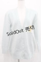 PINK HOUSE / 雛菊刺繍Pモチーフニットカーディガン  サックス I-25-11-15-023-LO-TO-SA-ZI