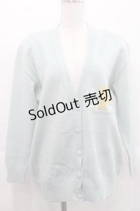 PINK HOUSE / 雛菊刺繍Pモチーフニットカーディガン  サックス I-25-11-15-023-LO-TO-SA-ZI