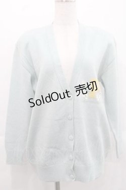 画像1: PINK HOUSE / 雛菊刺繍Pモチーフニットカーディガン  サックス I-25-11-15-023-LO-TO-SA-ZI