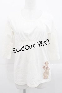 PINK HOUSE / チェックくまカットソー  アイボリー I-25-11-15-024-LO-TO-SA-ZI