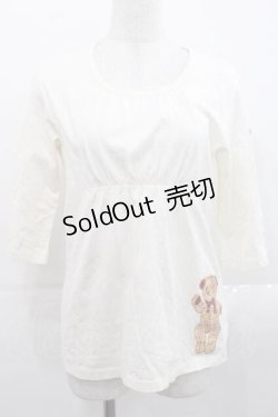 画像1: PINK HOUSE / チェックくまカットソー  アイボリー I-25-11-15-024-LO-TO-SA-ZI