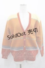 PINK HOUSE / ライン切替ニットカーディガン  ブラウンＸカラフル I-25-11-15-025-LO-TO-SA-ZI