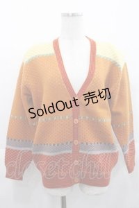PINK HOUSE / ライン切替ニットカーディガン  ブラウンＸカラフル I-25-11-15-025-LO-TO-SA-ZI