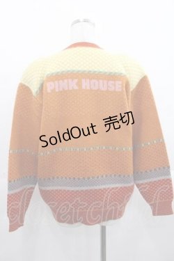 画像2: PINK HOUSE / ライン切替ニットカーディガン  ブラウンＸカラフル I-25-11-15-025-LO-TO-SA-ZI