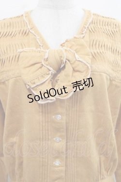 画像3: PINK HOUSE / フロントピンタックリボンブラウス  カラシ I-25-11-15-026-LO-BL-SA-ZI