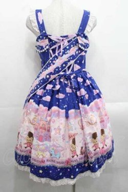 画像2: BABY,THE STARS SHINE BRIGHT / Toy's Fluffy Dream柄ジャンパースカートI  紺 I-25-11-18-035-BA-OP-SA-ZI