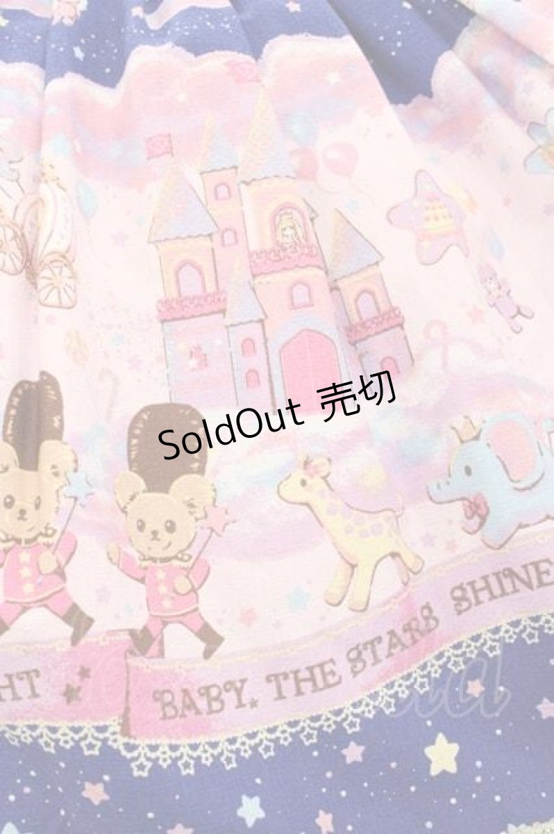画像7: BABY,THE STARS SHINE BRIGHT / Toy's Fluffy Dream柄ジャンパースカートI  紺 I-25-11-18-035-BA-OP-SA-ZI (7)