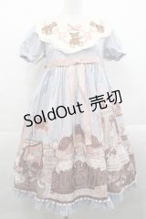 Lullaby（海外ロリータブランド） / Bear’s Lullabyショートスリーブワンピース S サックス I-25-11-18-037-LO-OP-SA-ZI