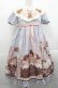 画像1: Lullaby（海外ロリータブランド） / Bear’s Lullabyショートスリーブワンピース S サックス I-25-11-18-037-LO-OP-SA-ZI (1)