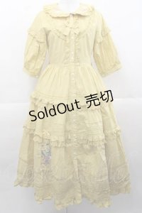 Surfacespell（海外ロリータブランド） / A Bank Where The Wild Thyme Blows 前開きワンピース  イエロー I-25-11-18-040-LO-OP-SA-ZI