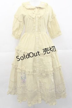 画像1: Surfacespell（海外ロリータブランド） / A Bank Where The Wild Thyme Blows 前開きワンピース  イエロー I-25-11-18-040-LO-OP-SA-ZI