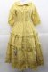 画像1: Surfacespell（海外ロリータブランド） / A Bank Where The Wild Thyme Blows 前開きワンピース  イエロー I-25-11-18-040-LO-OP-SA-ZI (1)