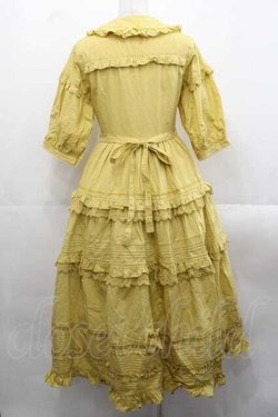 画像2: Surfacespell（海外ロリータブランド） / A Bank Where The Wild Thyme Blows 前開きワンピース  イエロー I-25-11-18-040-LO-OP-SA-ZI