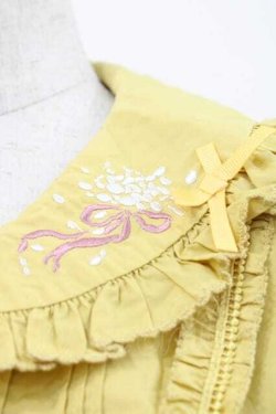 画像4: Surfacespell（海外ロリータブランド） / A Bank Where The Wild Thyme Blows 前開きワンピース  イエロー I-25-11-18-040-LO-OP-SA-ZI