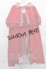 YUPBRO（海外ロリータブランド） / 赤ずきんちゃん フードマント付きジャンパースカート4点セット  レッド I-25-11-18-041-LO-OP-SA-ZI