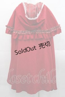 画像2: YUPBRO（海外ロリータブランド） / 赤ずきんちゃん フードマント付きジャンパースカート4点セット  レッド I-25-11-18-041-LO-OP-SA-ZI