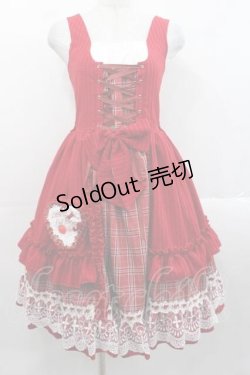 画像3: YUPBRO（海外ロリータブランド） / 赤ずきんちゃん フードマント付きジャンパースカート4点セット  レッド I-25-11-18-041-LO-OP-SA-ZI