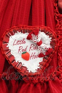 画像7: YUPBRO（海外ロリータブランド） / 赤ずきんちゃん フードマント付きジャンパースカート4点セット  レッド I-25-11-18-041-LO-OP-SA-ZI