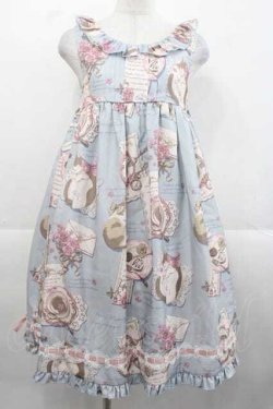 画像1: Frozen memory（海外ロリータブランド） / Lazy afternoonジャンパースカート S サックス I-25-11-18-042-LO-OP-SA-ZI