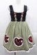 画像1: Pretty Rock Baby（海外ロリータブランド） / ベロア切替ジャンパースカート S ブラック×グリーン I-25-11-18-043-LO-OP-SA-ZI (1)