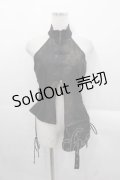 Qutie Frash / チャイナホルターネックトップス  黒 I-25-11-18-008-QU-TO-SA-ZI