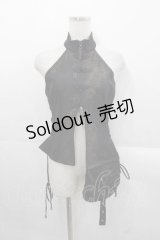 Qutie Frash / チャイナホルターネックトップス  黒 I-25-11-18-008-QU-TO-SA-ZI