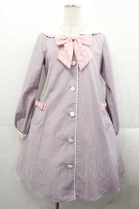 Cute.Q / Marine 水玉リボン ワンピース S ラベンダー I-25-11-18-048-EL-OP-SA-ZS