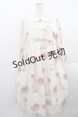 Leur Getter / Rose Rabbit袖付ワンピース M アイボリー I-25-11-18-051-LU-OP-SA-ZI