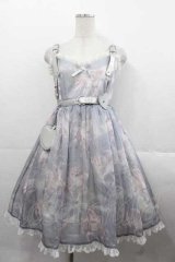 Pretty Rock Baby（海外ロリータブランド） / ユニコーン柄ハーネスワンピース  シルバーグレー I-25-11-18-053-LO-OP-SA-ZI