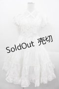 榛果可可花束(BacioBouquet)（海外ロリータブランド） / Doll Storyミニ袖ワンピース S ホワイト I-25-11-18-055-LO-OP-SA-ZI