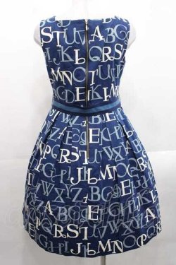 画像2: Jane Marple / アルファベットロゴのスクエアドレス M ブルー I-25-11-18-059-JM-OP-SA-ZI