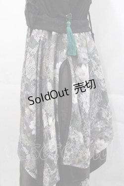 画像4: Qutie Frash / チャイナノースリーブチュニック  黒Ｘ緑 I-25-11-18-061-QU-TO-SA-ZI