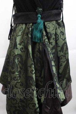 画像5: Qutie Frash / チャイナノースリーブチュニック  黒Ｘ緑 I-25-11-18-061-QU-TO-SA-ZI