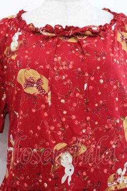 画像3: PINK HOUSE / チェリー&ハットプリントワンピース  レッド I-25-11-18-063-LO-OP-SA-ZI