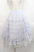 玻璃紙之夜(Nuit De Cellophone)（海外ロリータブランド） / チュール重ねスカート S サックス I-25-11-18-068-LO-SK-SA-ZI