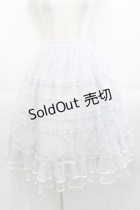 玻璃紙之夜(Nuit De Cellophone)（海外ロリータブランド） / チュール重ねスカート S サックス I-25-11-18-068-LO-SK-SA-ZI