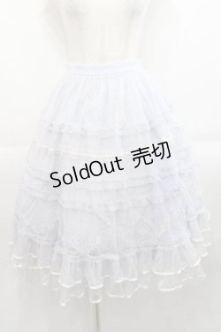 画像1: 玻璃紙之夜(Nuit De Cellophone)（海外ロリータブランド） / チュール重ねスカート S サックス I-25-11-18-068-LO-SK-SA-ZI