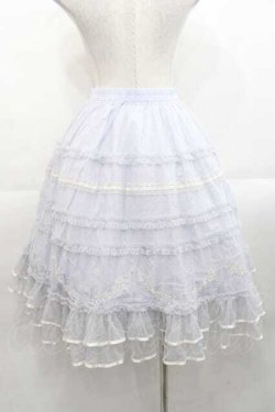 画像2: 玻璃紙之夜(Nuit De Cellophone)（海外ロリータブランド） / チュール重ねスカート S サックス I-25-11-18-068-LO-SK-SA-ZI