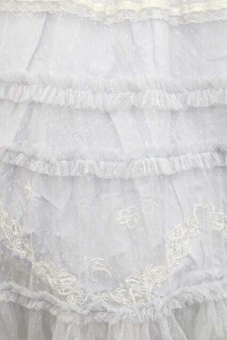 画像3: 玻璃紙之夜(Nuit De Cellophone)（海外ロリータブランド） / チュール重ねスカート S サックス I-25-11-18-068-LO-SK-SA-ZI