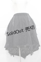 Qutie Frash / 龍プリントZIP蜘蛛の巣レーススカート  黒 I-25-11-18-073-QU-SK-SA-ZI