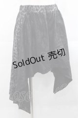 Qutie Frash / レオパードライン変形スカート  黒 I-25-11-18-074-QU-SK-SA-ZI