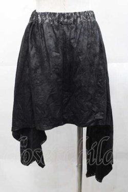 画像2: Qutie Frash / レオパードライン変形スカート  黒 I-25-11-18-074-QU-SK-SA-ZI