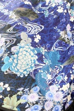 画像3: Qutie Frash / 扇柄フリル変形スカート  黒Ｘ青 I-25-11-18-075-QU-SK-SA-ZI