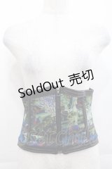 Qutie Frash / 3連ベルト和柄コルセット  黒Ｘ青 I-25-11-18-082-QU-TO-SA-ZI