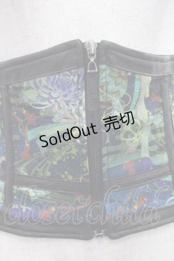 画像3: Qutie Frash / 3連ベルト和柄コルセット  黒Ｘ青 I-25-11-18-082-QU-TO-SA-ZI